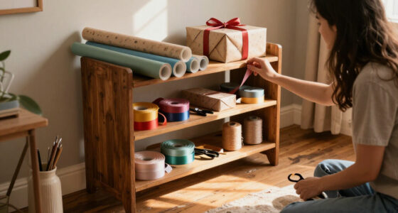 Don't Toss Your Old Shoe Rack: Transform It Into An Easy-To-Use Gift Wrapping Station