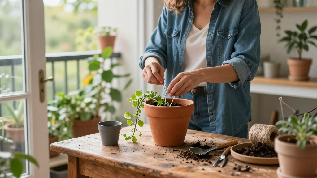 Gardener Transforms Plastic Containers Into A Creative Hanging Planter