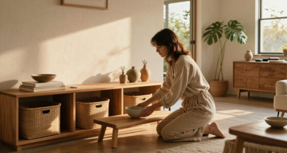 She Opted Out Of “Traditional” Furniture Like Dressers Or Media Consoles In This Small Apartment