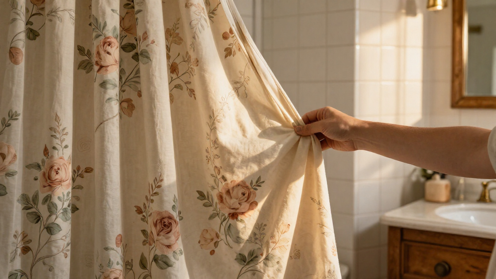 Trade In Plain Shower Curtains For A Floral Vintage-Inspired Style