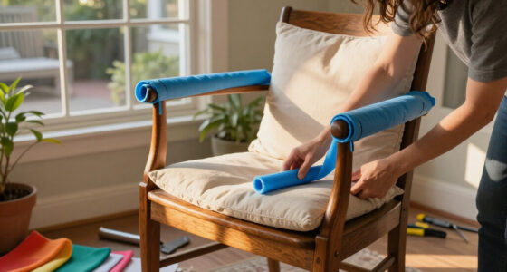 Woman Uses Pool Noodles To Transform An Old Chair Into A Cozy Piece Of Furniture